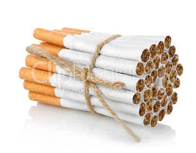 Bunch of cigarettes isolated