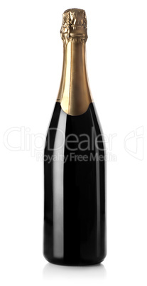 Champagne bottle isolated