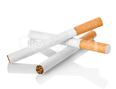 Cigarettes with orange filter