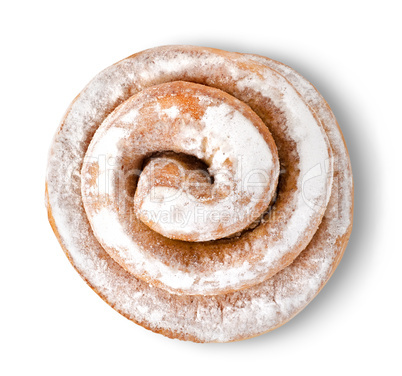 Cinnamon bun isolated