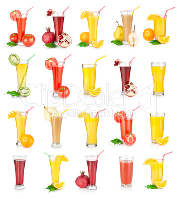 Collage of juices