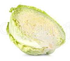 Cross section of savoy cabbage