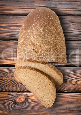 Rye bread on a table