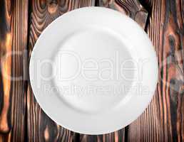 Plate on a wooden table