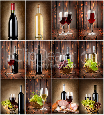 Wine collage