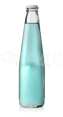 Bottle of blue alcohol