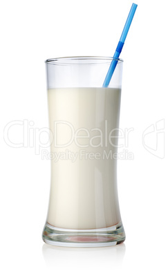 Milk cocktail in a big glass