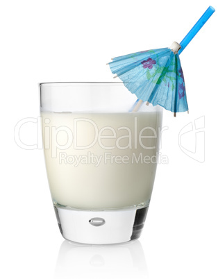 Milk cocktail in a glass