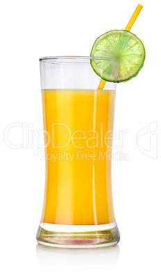 Orange cocktail in a big glass