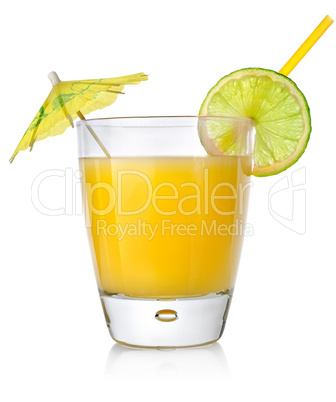 Orange cocktail in a glass