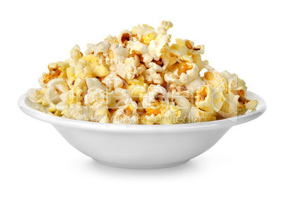 Popcorn in a plate