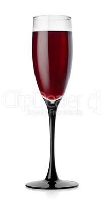 Red wine glass isolated