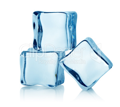 Three ice cubes