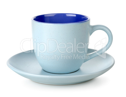 Blue cup and saucer