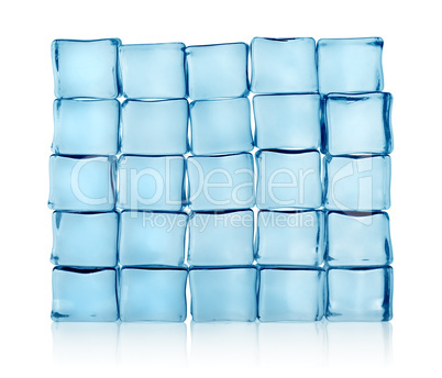Figures from ice cubes isolated