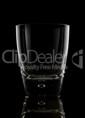 Glass on a black background