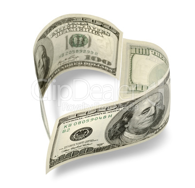 Heart shaped money