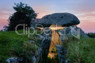 Megalithgrab (Dolmen) auf der Insel Mön, Dänemark