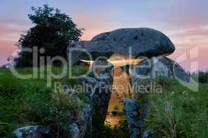 Megalithgrab (Dolmen) auf der Insel Mön, Dänemark