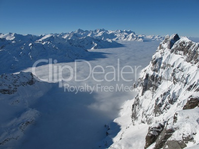 Beautiful mountain landscape in the winter