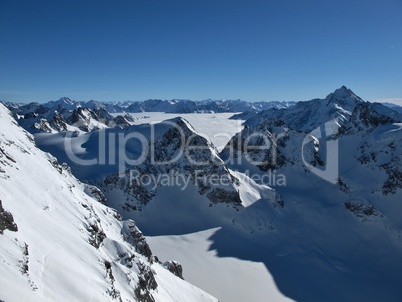 Beautiful mountain landscape in the winter