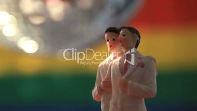 Gay groom cake toppers with disco ball