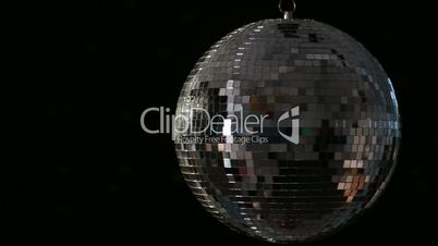 Shiny disco ball spinning