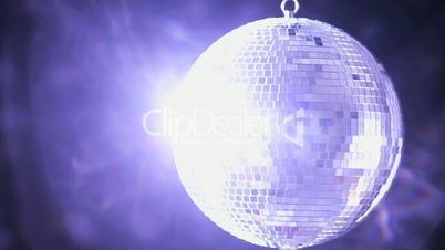Shiny disco ball spinning around