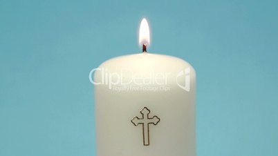 Christian candle burning