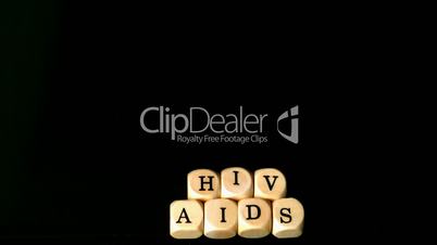 HIV and aids dice falling together