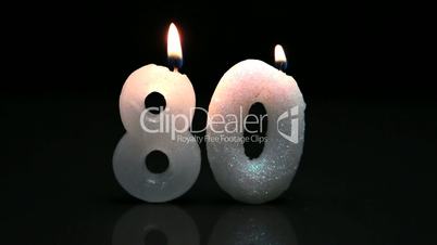 Eightieth birthday candles