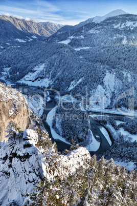 Rheinschlucht im Winter