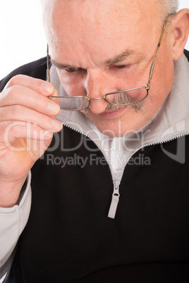 Mature man with laptop