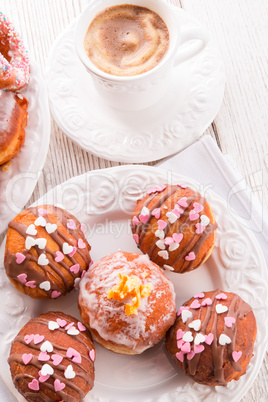 bismarck doughnuts on a plate