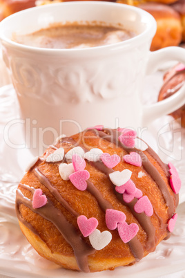 bismarck doughnuts on a plate