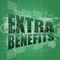 extra benefits slogan poster concept. Financial support message design