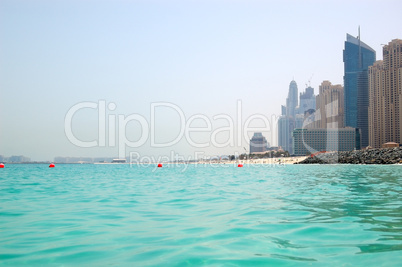 Beach of the luxury hotel, Jumeirah, Dubai, UAE