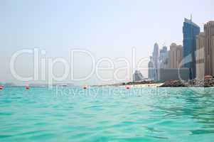 Beach of the luxury hotel, Jumeirah, Dubai, UAE