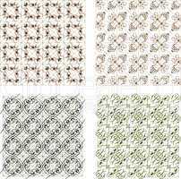 Seamless wallpaper pattern, set of four colors