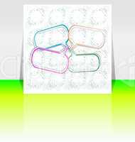 Abstract pastel color frames design background for your text