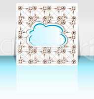 Flyer or cover design with abstract blue cloud