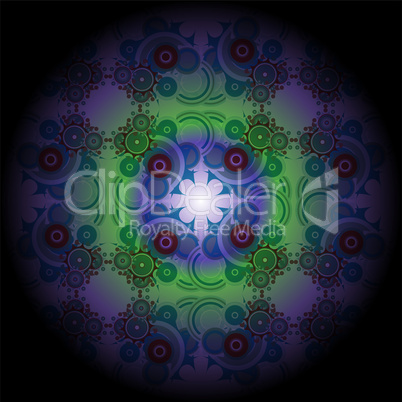 abstract fractal background on the black
