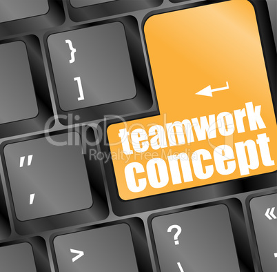 teamwork concept key showing business insurance concept