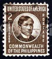 Postage stamp Philippines 1946 Jose Rizal, National Hero