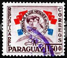 Postage stamp Paraguay 1957 Heroes of the Chaco War