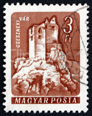 Postage stamp Hungary 1964 Castle of Csesznek