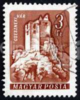 Postage stamp Hungary 1964 Castle of Csesznek