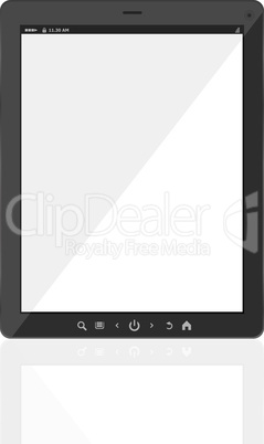 Touch screen tablet computer with blank screen