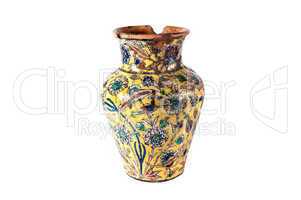 Enamelled Clay Vase