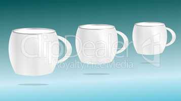 mug cup set with blank space for general purpose